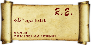 Rázga Edit névjegykártya